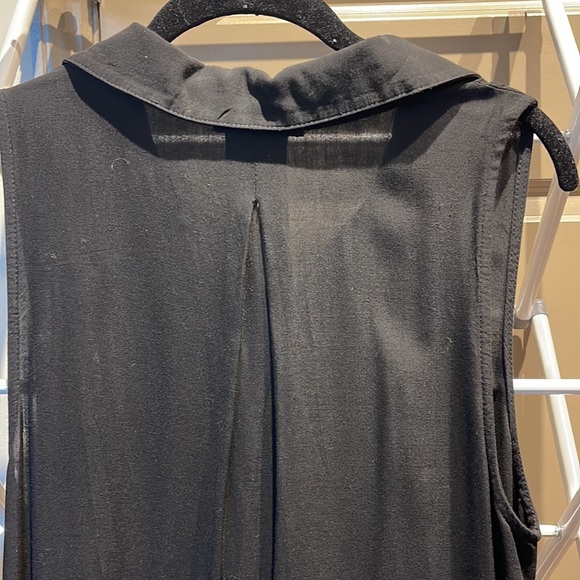 Black Collared Button Down Dress - Picture 3 of 3